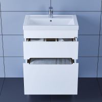 Тумба под раковину СанТа Лондон 60 224005л Белая — фото 4, Тумбы под раковину