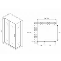 Товар: Душевой уголок Abber Sonnenstrand 140х90 AG04140S-S90 профиль Хром стекло прозрачное - фото 4 Душевой уголок Abber Sonnenstrand 140х90 AG04140S-S90 профиль Хром стекло прозрачное — фото 4, Прямоугольные душевые уголки