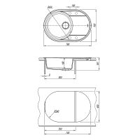Кухонная мойка Lemark Lacha 720 9910060 Шампань — фото 4, Кухонные мойки