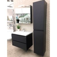 Шкаф пенал Orans BC-4023 35 4023mfc061 Матовый графитовый — фото 3, Пеналы для ванной комнаты