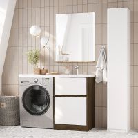 Тумба под раковину Aquaton Лондри 120 1A266901LHDY0 Дуб Кантри без фасада — фото 7, Тумбы под раковину