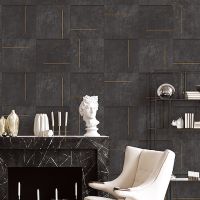 Обои Andrea Rossi Cheradi 54392-5 Винил на флизелине (1,06*10,05) Черный, Геометрия — фото 4, Обои для стен