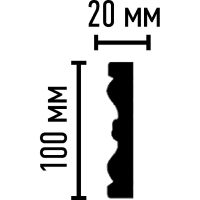 Молдинг Decomaster DT 8853 2000x100x20 мм — фото 2, Молдинги