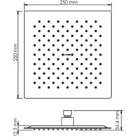 Товар: Верхний душ WasserKRAFT Белый матовый арт-A254 - фото 2 Верхний душ WasserKRAFT Белый матовый арт-A254 — фото 2, Верхние души