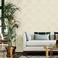 Обои Bruno Zoff Silver 60112-2 Фольга на флизелине (1,06*10,05)  Бежевый, Ромб — фото 3, Обои для стен