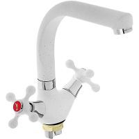 Смеситель для кухни Frap H5408 F5408-8 Белый — фото 1, Смесители для кухни