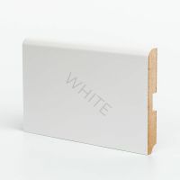 Плинтуса Deartio Эконом   W02-120 Белый МДФ 2050х120х16 мм — фото 1, Напольные плинтусы