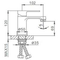 Товар: Смеситель для раковины Frap H41 F1041 Белый Хром - фото 8 Смеситель для раковины Frap H41 F1041 Белый Хром — фото 8, Смесители