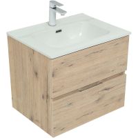 Тумба под раковину Aquanet Алвита New 60 277513 подвесная Дуб Веллингтон — фото 1, Тумбы под раковину