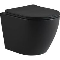 Комплект унитаза с инсталляцией SantiLine SL-5025MB+SL-03 с сиденьем Микролифт и Черной матовой клавишей смыва — фото 3, Комплекты унитаз + инсталляция