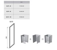 Душевая стенка Ravak Blix BLPS-80 9BH40C00ZG профиль Хром стекло Grape — фото 6, Боковые стенки