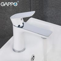 Товар: Смеситель для раковины Gappo G48 G1048 Белый Хром - фото 2 Смеситель для раковины Gappo G48 G1048 Белый Хром — фото 2, Смесители