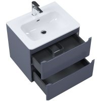 Тумба с раковиной Iddis Edifice 60 EDI60D0i95K подвесная Темно-серая — фото 3, Мебель для ванной