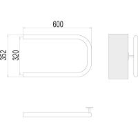Водяной полотенцесушитель Terminus П-образный (1) 320х600 4620768881565 Хром, боковое подключение, G 1" НР — фото 3, Водяные полотенцесушители