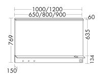 Зеркало Burgbad Eqio 90 SEZQ090F2010 с подсветкой Серое — фото 7, Мебель для ванной