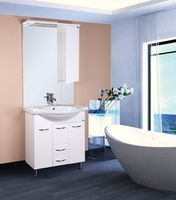 Товар: Зеркало со шкафом Onika Моника 75.01 R 207507 с подсветкой Белое - фото 2 Зеркало со шкафом Onika Моника 75.01 R 207507 с подсветкой Белое — фото 2, Зеркальные шкафы в ванную