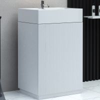 Тумба с раковиной SanVit Рольф мини 59 krolfmini3d Белая глянцевая — фото 1, Тумбы с раковиной