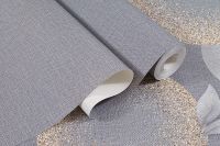 Обои Артекс Инди 10860-05 Винил на флизелине (1,06*10,05) Серый, Однотонный/Рогожка — фото 3, Обои для стен