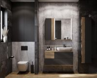 Товар: Подвесной шкаф Aquaton Терра 35 1A247503TEKA0 Дуб Кантри Антрацит - фото 9 Подвесной шкаф Aquaton Терра 35 1A247503TEKA0 Дуб Кантри Антрацит — фото 9, Шкафы для ванной