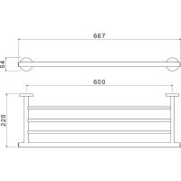 Товар: Полка для полотенец Aquatek Оберон AQ4222CR Хром - фото 2 Полка для полотенец Aquatek Оберон AQ4222CR Хром — фото 2, Полки для полотенец