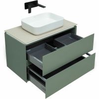 Тумба под раковину Allen Brau Infinity 85 1.21001.CGM подвесная Олива матовая — фото 3, Тумбы под раковину