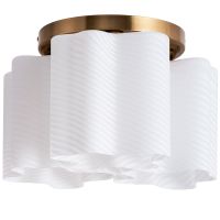 Люстра Artelamp Serenata A3459PL-3AB Белая Античная бронза — фото 1, Люстры