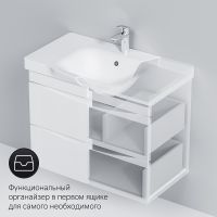 Товар: Тумба под раковину AM.PM Like 80 M80FHX0802WG подвесная Белая - фото 7 Тумба под раковину AM.PM Like 80 M80FHX0802WG подвесная Белая — фото 7, Тумбы под раковину