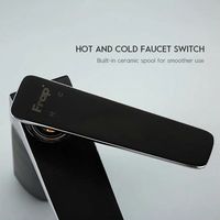 Смеситель для раковины Frap H57 F1057-2 Черный матовый Хром — фото 3, Смесители