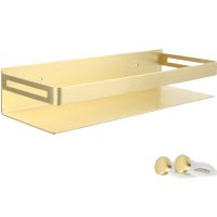 Металлическая полка Fixsen Hotel FX-31003H Золото-сатин — фото 1, Полки для ванной и душа