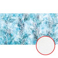 Фреска Ortograf Oasis 32742 Фактура бархат FX Флизелин (5*2,7) Голубой, Листья — фото 1, Фрески