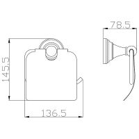 Держатель туалетной бумаги Rav Slezak Morava с крышкой Белый арт-MKA0400B — фото 2, Держатели туалетной бумаги