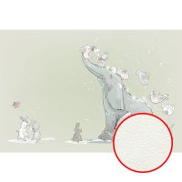 Фреска детская Ortograf Для самых маленьких 32927 Фактура флок FLK Флизелин (4*2,7) Зеленый, Животные — фото 1, Фрески