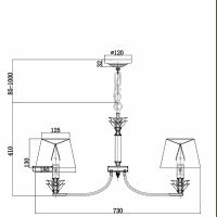 Люстра Maytoni House Barbara H003PL-06MG Белая Золото Антик — фото 3, Люстры