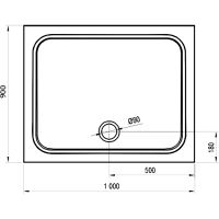 Душевой поддон из искусственного камня Ravak Gigant Pro Chrome 100x90 XA04A701010 Белый — фото 4, Душевые поддоны из искусственного камня