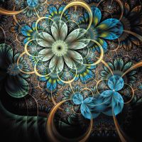 Фреска Ortograf Grafika Natura 31517 Фактура флок FLK Флизелин (2,7*2,7) Разноцветный, Абстракция — фото 2, Фрески