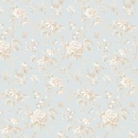 Обои LOYMINA Шелковый путь SLK2 006/1 Флизелин (1*10,05) Голубой/Бежевый, Цветы — фото 1, Обои для стен