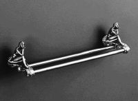 Полотенцедержатель Art&Max Juno AM-0718-T двойной Серебро — фото 2, Полотенцедержатели