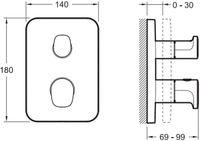 Товар: Смеситель для душа Jacob Delafon Модуло E98726-CP с термостатом Хром - фото 4 Смеситель для душа Jacob Delafon Модуло E98726-CP с термостатом Хром — фото 4, Смеситель для душа