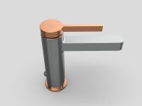 Смеситель для раковины GPD Gildo MLB165-K-R Хром Розовое золото — фото 7, Смесители