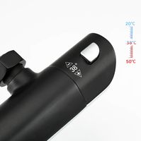 Душевая система Gappo G03-6 G2403-56 с термостатом Черная матовая Хром — фото 5, Душевое оборудование. Душевая программа