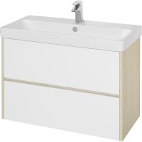 Тумба под раковину Aquaton Сканди 90 1A251901SDB20 подвесная Белый Дуб верона — фото 1, Тумбы под раковину