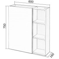 Товар: Зеркальный шкаф Orange Sistema 60 ST-60ZSW Белый глянцевый - фото 10 Зеркальный шкаф Orange Sistema 60 ST-60ZSW Белый глянцевый — фото 10, Зеркальные шкафы в ванную