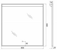 Товар: Зеркало BelBagno SPC 80 SPC-UNO-800-800-TCH с подсветкой с сенсорным выключателем - фото 8 Зеркало BelBagno SPC 80 SPC-UNO-800-800-TCH с подсветкой с сенсорным выключателем — фото 8, Мебель для ванной