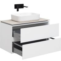 Товар: Тумба под раковину Allen Brau Infinity 85 1.21001.WM подвесная Белая матовая - фото 6 Тумба под раковину Allen Brau Infinity 85 1.21001.WM подвесная Белая матовая — фото 6, Мебель для ванной