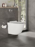 Товар: Унитаз Orange C07-100W подвесной с сиденьем Микролифт - фото 2 Унитаз Orange C07-100W подвесной с сиденьем Микролифт — фото 2, Подвесные унитазы