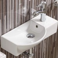 Раковина WeltWasser Aisbach 7950 GL-WT R 50 10000008693 Белая глянцевая — фото 1, Мини-раковины