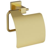 Держатель туалетной бумаги Timo Selene 17042/17с крышкой Золото матовое — фото 1, Держатели туалетной бумаги