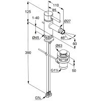 Смеситель для биде Kludi Bozz 385333976 Черный — фото 2, Смесители