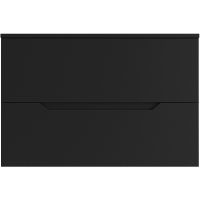 Тумба под раковину Orange Line 80 Li-80TubMDF подвесная Черная матовая — фото 2, Тумбы под раковину