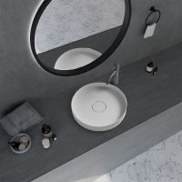 Раковина-чаша Abber Stein 40 AS2604 Белая матовая — фото 3, Раковины накладные